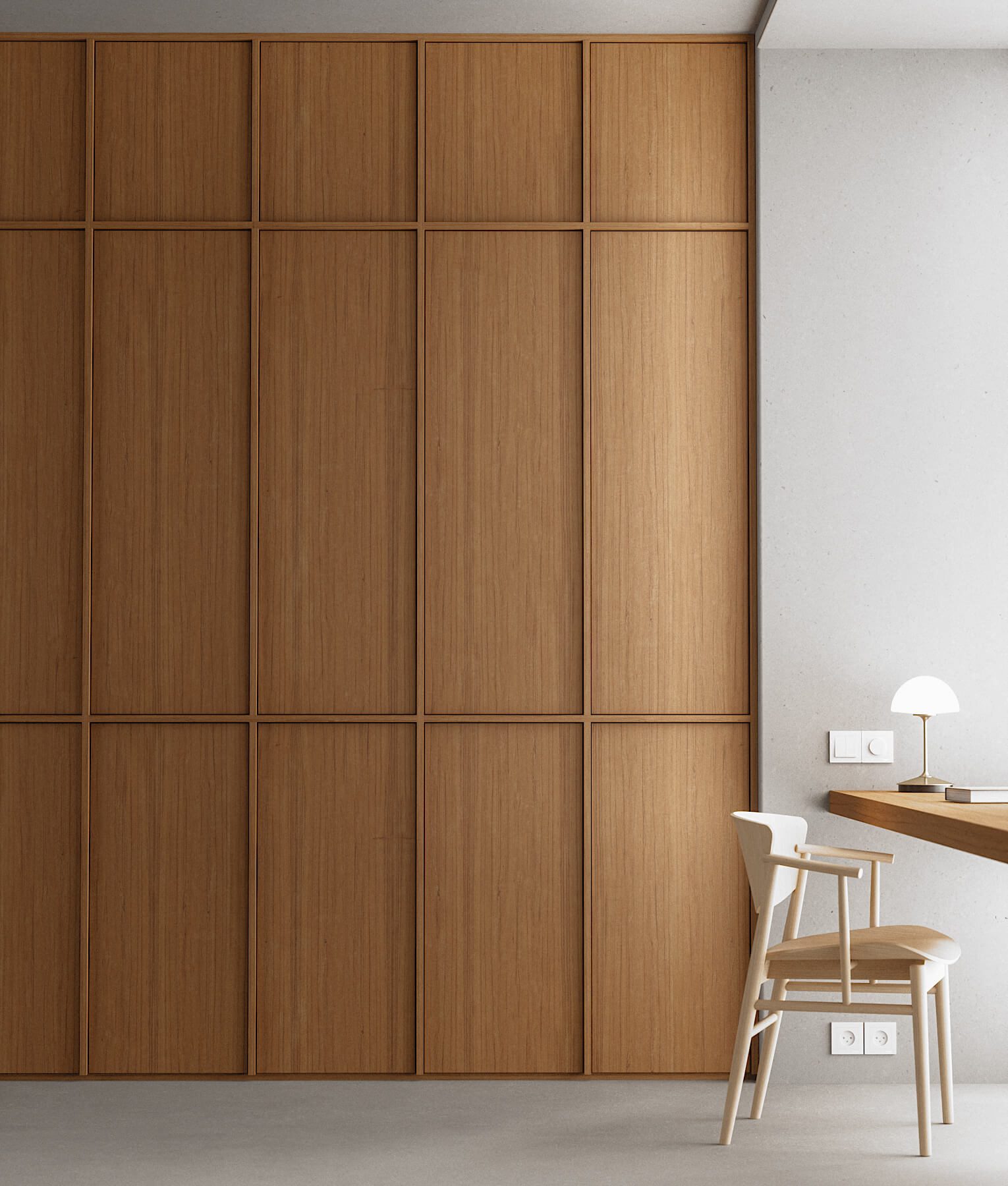 Seamless Teak Wood Veneer Texture